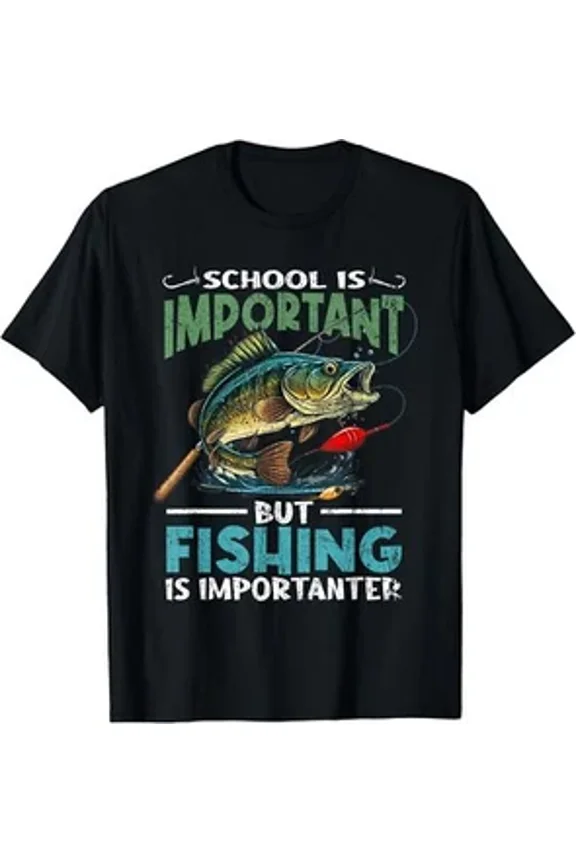 Funny Fishing Kids Boys Youth BFisherman Outdoors Humor Quote Unisex T-Shirt up to size 5XL