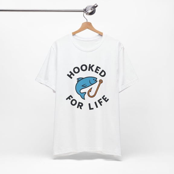 Funny Fishing Lover T-Shirt Hook and Fish Graphic Tee Angler Humor Outdoor Fishing Shirt