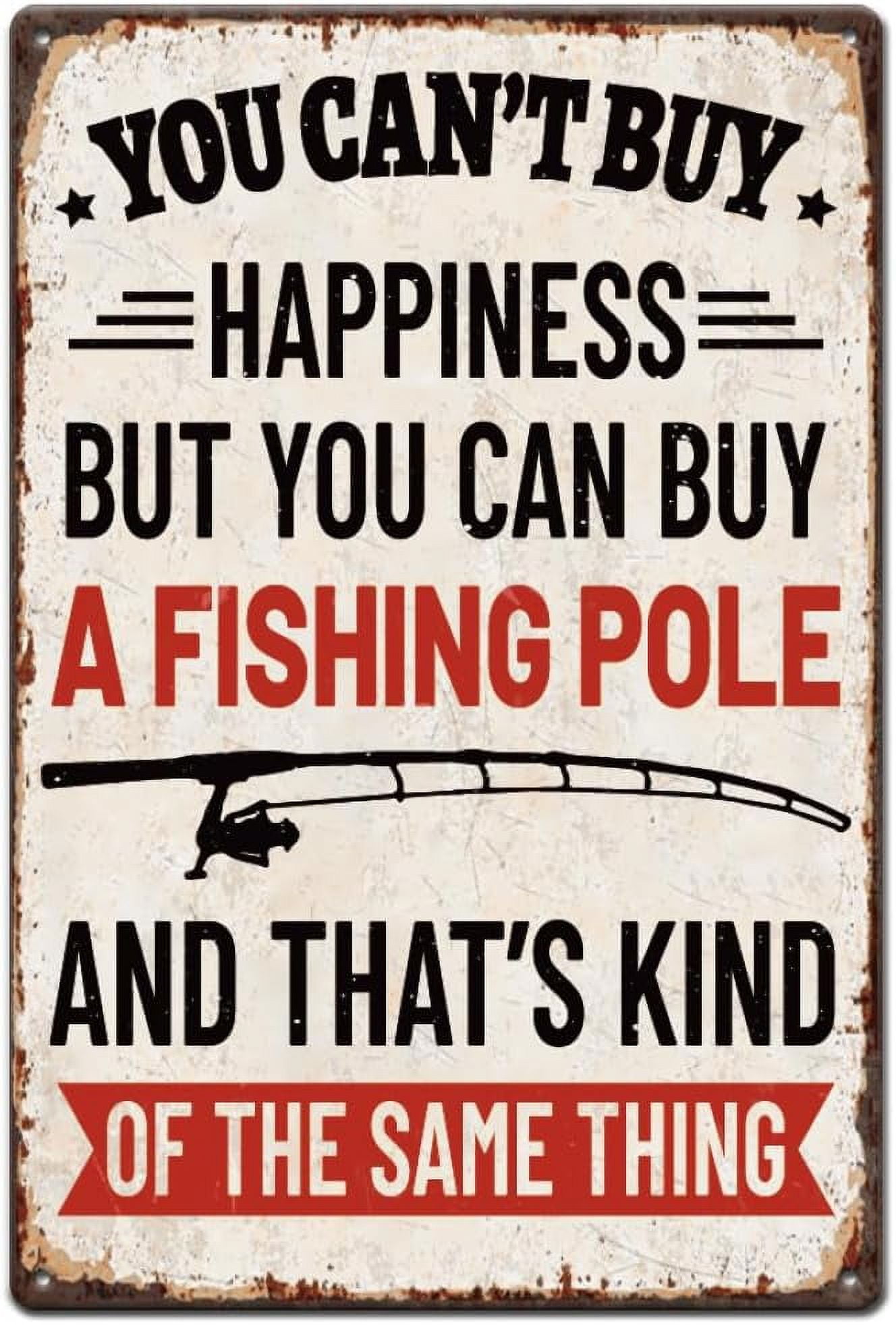 2705 Sign Funny Fishing Metal Tin Sign Retro Metal Poster Vintage Country Decor ...