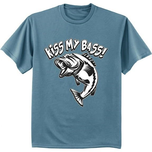 Funny Fishing Shirts Accessories Kiss My Bass Dad Jokes