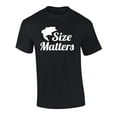 thumbnail image 1 of Funny Fishing Size Does Matter Graphic Short Sleeve T-Shirt-Medium Black, 1 of 4