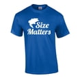 thumbnail image 1 of Funny Fishing Size Does Matter Graphic Short Sleeve T-Shirt-Royal-XXXL, 1 of 4