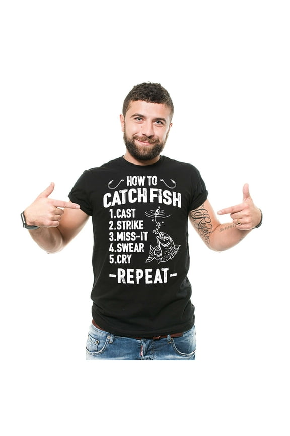 Funny Fishing Tee How To Catch Fish Shirt Fisherman Gifts Father's Day Fishing Tee Fishing Gifts