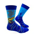 thumbnail image 1 of Funny Fishing Themed Men's Novelty Crew Socks with Saying I Jerk It Every Chance I Get, 1 Size Fits Most, 1 of 3