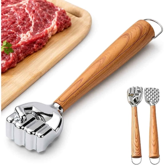 Funny Fist Hammer Meat Tenderizer, Fist Shaped Funny Meat Hammer, Multi Sided Meat Tenderizer Mallet, Hanging Hole Meat Hammer, Washable Kitchen Tool for Daily Meat Preparation