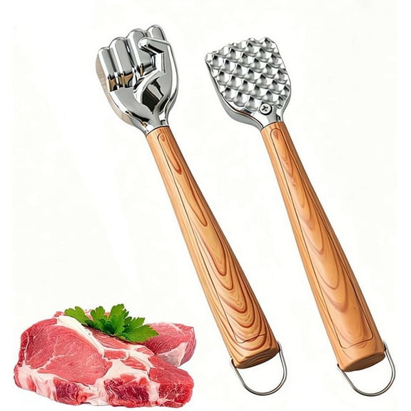 Funny Fist Hammer Meat Tenderizer, Fist Shaped Funny Meat Hammer, Multipurpose Meat Tenderizer Mallet, Non Slip Wooden Handle Meat Pounder, Compact Hanging Kitchen Utensil