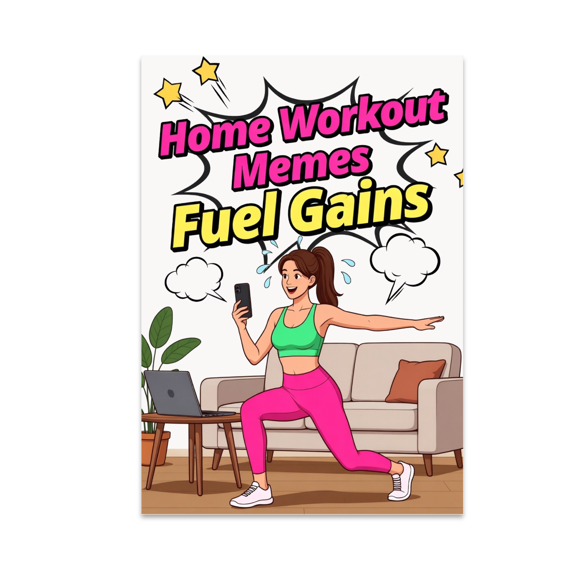 Funny Fitness Wall Art - Home Workout Memes Fuel Gains - 13x19 Poster Print