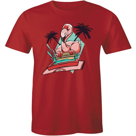 Funny Flamingo Doing Art Designing - Men's T-Shirt