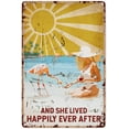 thumbnail image 1 of Funny Flamingo Gifts Just A Girl Who Loves Flamingos and Beaches Tin Sign Decoration Vintage Chic Metal Poster Wall Decor Art Gift for Party Bathroom Bedroom 12x8 inch, 1 of 7