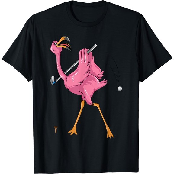 Funny Flamingo Golfing Flamingo Golf Flamingo Playing Golf T-Shirt