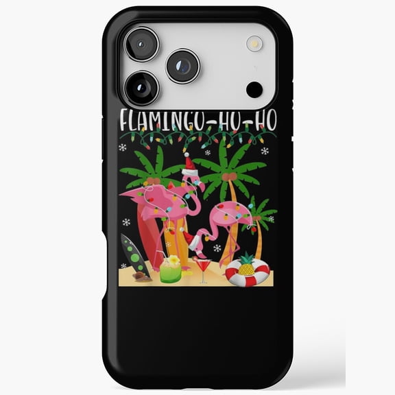 Funny Flamingo Xmas Light Case for iPhone 11 12 13 14 15 16 17 Pro Max