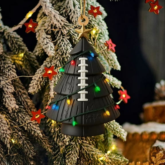 Funny Flat Christmas Ball Ornament - 2D Acrylic Tree-Shaped Ball Pendant, Hanging Decoration for Xmas Tree Whimsical Holiday Gift