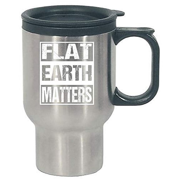 Funny Flat Earth - Planet Matters - Solar System Globe World Outer Space - Stainless Steel Travel Mug