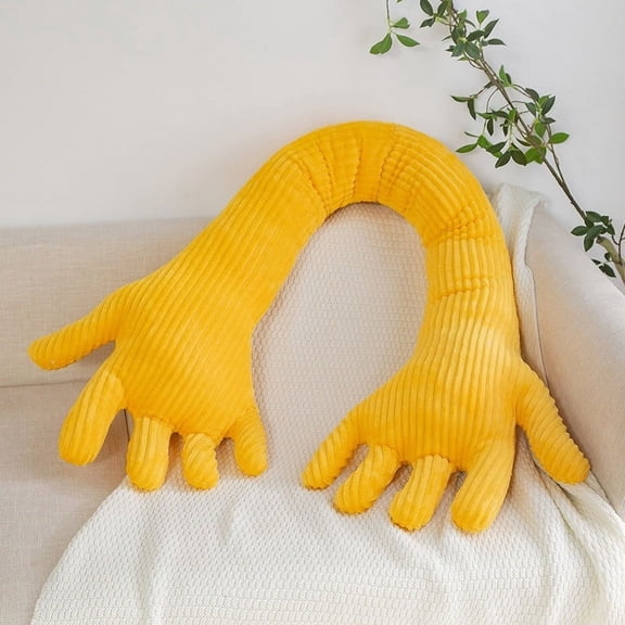 Funny Fleece Hand Pillow - 31.5" Long Hugging Arm with Realistic Palms | Soft Velvet Cover | Gift for Valentine's Day, Christmas & Birthdays | Machine Washable