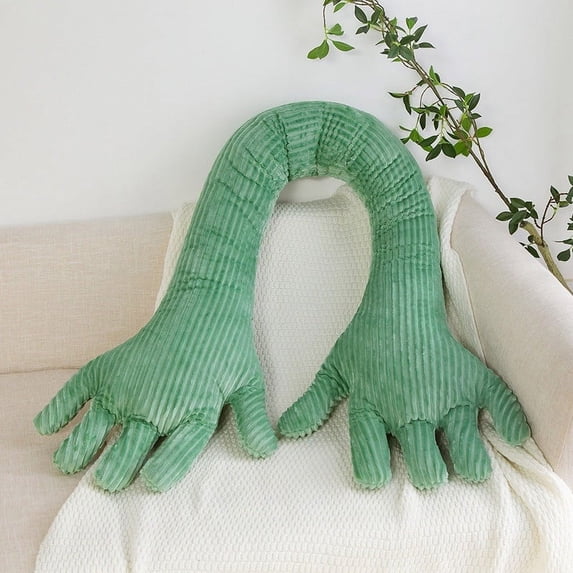 Funny Fleece Hand Pillow - 31.5" Long Hugging Arm with Realistic Palms | Soft Velvet Cover | Gift for Valentine's Day, Christmas & Birthdays | Machine Washable