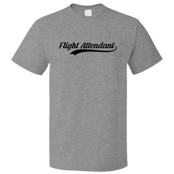 Funny Flight Attendant Retro Old School T shirt Tee Gift