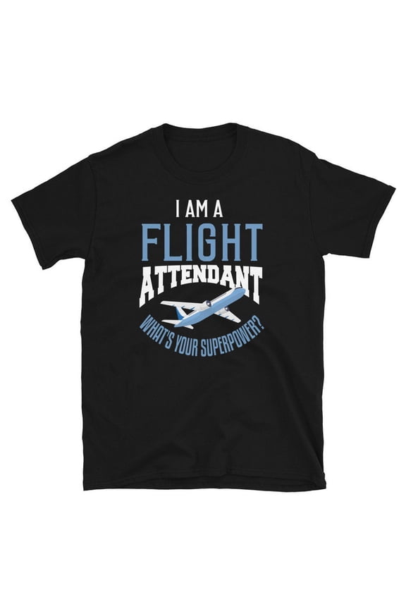 Funny Flight Attendant Shirt Stewardess Gift Cabin Crew Graphic Tee,for men and women up to 5XL