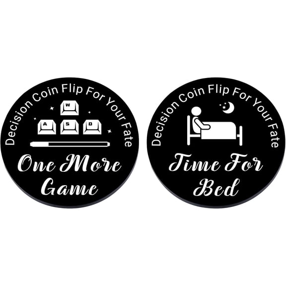 Funny Flip Coin for Game Lover Boyfriend Girlfriend Valentines Day Gifts for Son Daughter Husband Wife Sister Brother Gamer Friends Coworker Christmas Birthday Graduation Gift for Teens Grandson