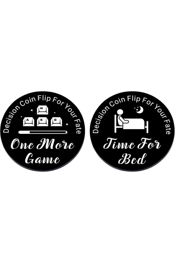 Funny Flip Coin for Game Lover Boyfriend Girlfriend Valentines Day Gifts for Son Daughter Husband Wife Sister Brother Gamer Friends Coworker Christmas Birthday Graduation Gift for Teens Grandson