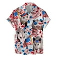 thumbnail image 1 of Funny Floral Tropical Patriotic Opossum Hawaiian Shirt For Men Aloha Mens Hawaiian Shirts Short Sleeve Button Down Shirt Men, 1 of 7