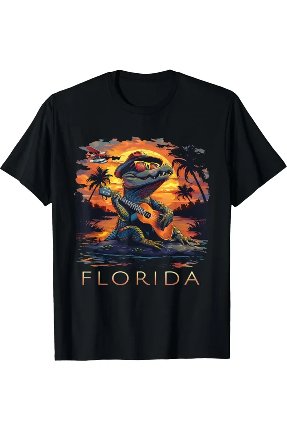 Funny Florida Vacation Cool Alligator Souvenirs Unisex T-Shirt