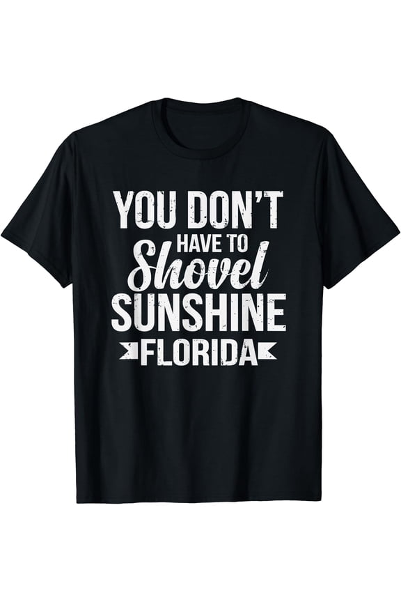 Funny Florida Vacation Gift Funny Snow Bird Beach T-Shirt Black 3X-Large