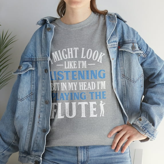 Funny Flute Player Saying Flutist I'm Playing The Flute T-Shirt