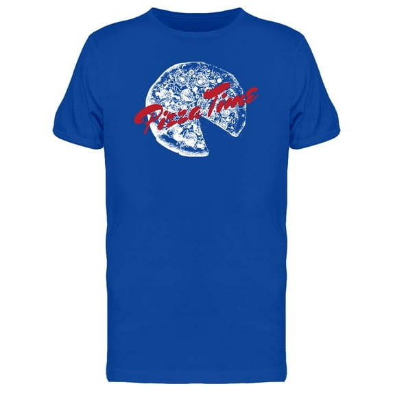 Funny Food Art Pizza Time T-Shirt Men -Image by Shutterstock, Male 3X-Large