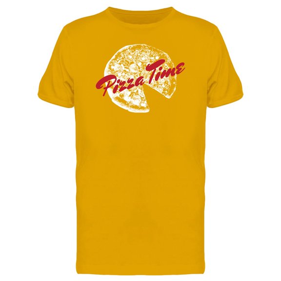Funny Food Art Pizza Time T-Shirt Men -Image by Shutterstock, Male XX-Large