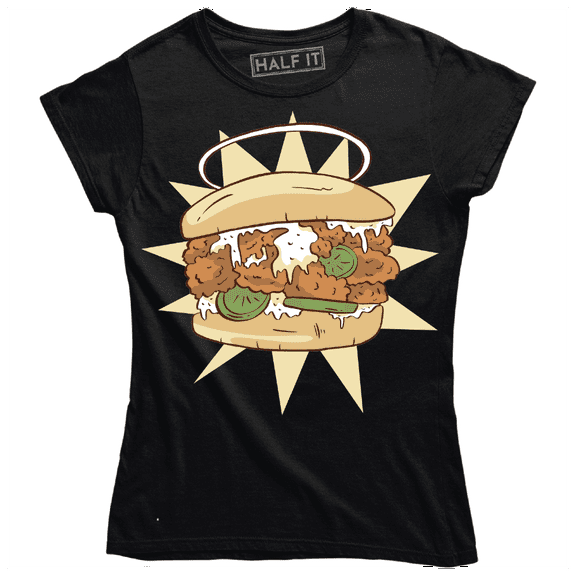Funny Food Burger With Ring Funny Foodie Lovers Women's T-Shirt