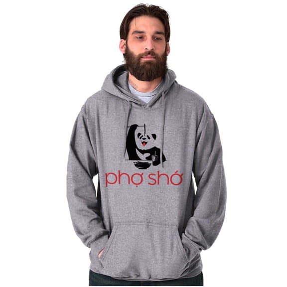 Funny Food Noodle Pun Pho Sho Panda Hoodie Sweatshirt Women Men Brisco Brands S