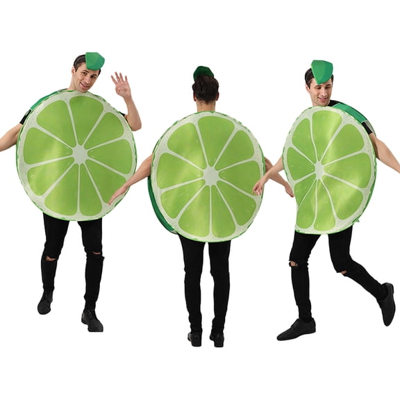 Funny Food & Object Cosplay Tunic, Adult Sleeveless Lemon Soap Chocolate Game Controller Costume for Halloween Party Stage Show, 1 PC Fluorescent Green