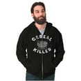 thumbnail image 1 of Funny Food Pun Cereal Killer Joke Zip Up Hoodie Men's Women's Brisco Brands M, 1 of 6