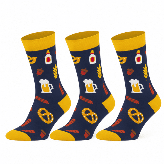 Funny Food Socks for Men Women 3 Pairs Novelty Crew Socks Colorful Unisex Cotton Fit - Style 12