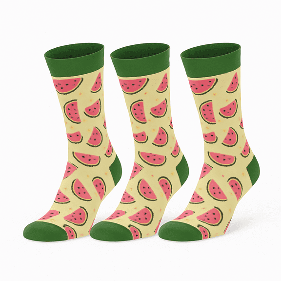 Funny Food Socks for Men Women 3 Pairs Novelty Crew Socks Colorful Unisex Cotton Fit - Style 8