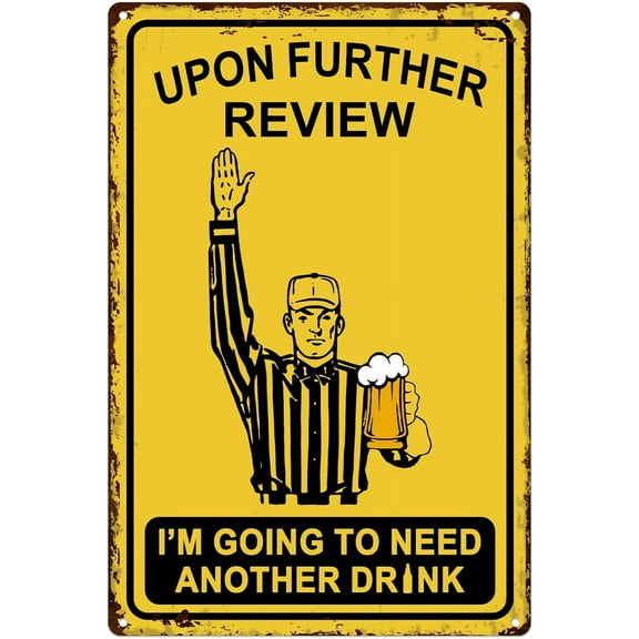 Funny Football Gifts for Men  8x12 Vintage Man Cave Decor Tin Sign, Football Party Wall Decoration for Guys Home Bar, Unique Sports Present Idea