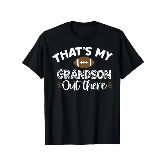 Funny Football Grandson Out There Quote Gift for Grandparents Short Sleeve T-Shirt