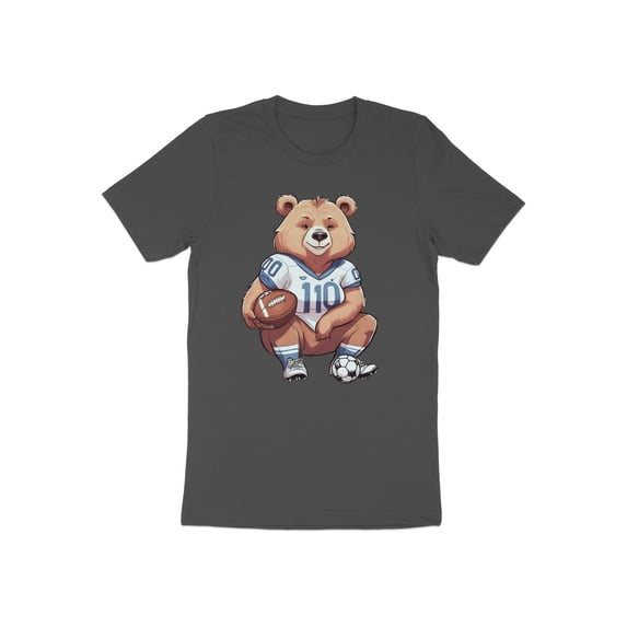 Funny Football Soccer Mom Bear Gift for Mommy Mother Women T-Shirt Football Soccer Bear Mama Birthday Holiday Present Men Women Kids Tshirt