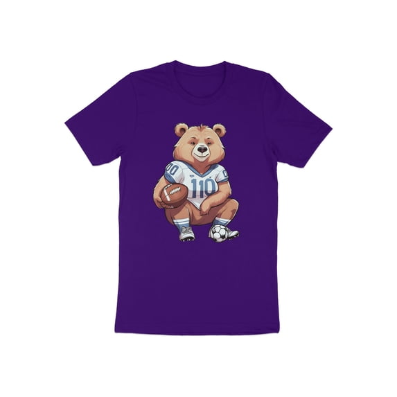 Funny Football Soccer Mom Bear Gift for Mommy Mother Women T-Shirt Football Soccer Bear Mama Birthday Holiday Present Men Women Kids Tshirt