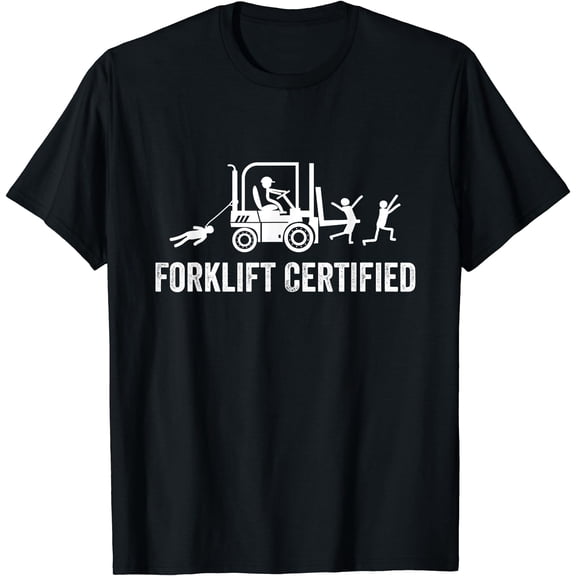 Funny Forklift Operator Forklift Certified Retro Vintage T-Shirt