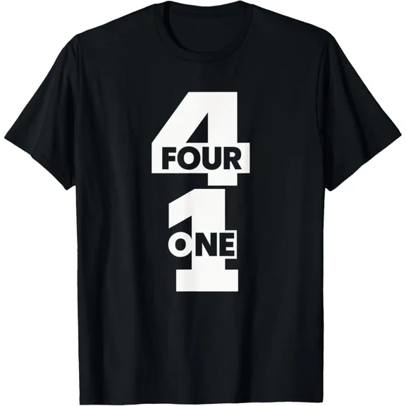 Funny Four One 4 1 Meme 41 Number Brain Rot Viral Slang Graphic Humor Unisex T-Shirt, S-5XL