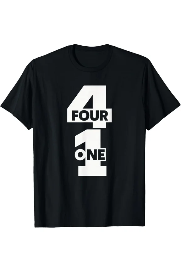 Funny Four One 4 1 Meme 41 Number Brain Rot Viral Slang Graphic Humor Unisex T-Shirt, S-5XL