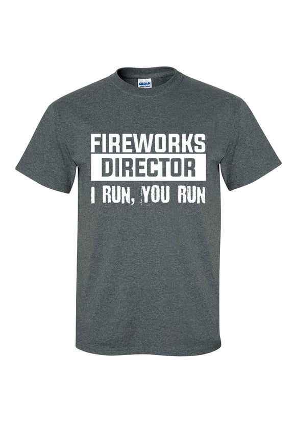 Funny Fourth of July Fireworks Director Unisex Short Sleeve T-shirt-Dark Heather-large