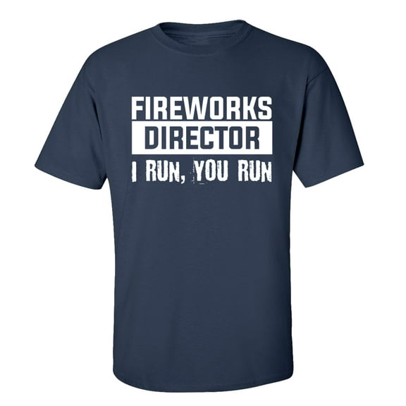 Funny Fourth of July Fireworks Director Unisex Short Sleeve T-shirt-Navy-xl