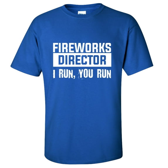 Funny Fourth of July Fireworks Director Unisex Short Sleeve T-shirt-Royal-5xl