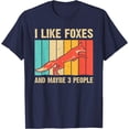 thumbnail image 1 of Funny Fox Design I Like Foxes and Maybe 3 People Unisex T-Shirt for Men Women Kids,Navy Color,Size YL, 1 of 5