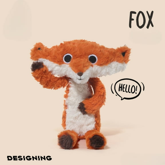 Funny Fox Plush Toy - Quirky Stuffed Animal Pillow for Kids and Girls, Soft Sleep Companion and Decorative Doll
