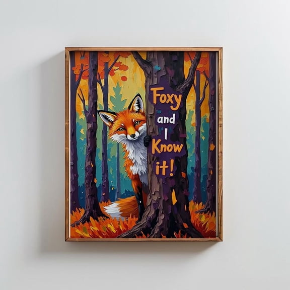 Funny Fox Quote Forest Cartoon Wall Art Poster Decor 24x36 UNFRAMED