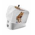 thumbnail image 1 of Funny Foxes Small Toaster Cover 2 Slice, Kitchen Appliance Covers, Cute Art Fun Lovely Animals on Toilets Toaster Oven Cover with Loop, Bread Machine Cover Polyester Dust Cover Protection, 1 of 4