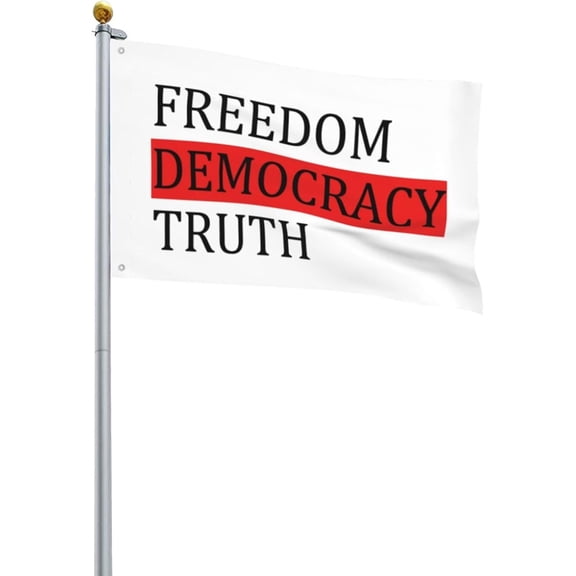 Funny Freedom Democracy Truth Flags For Outside House Flag Decorations For Home Indoor Outdoor For Yard And Garden Fade Resistant With Metal Grommets 2x3 Ft